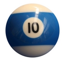 Single Number 10 Pool Ball