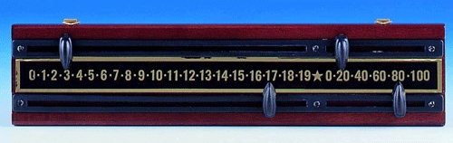 thumbnail image 2 of FORMULA Wooden Snooker Scoreboard With Black Chrome Pointers And Numbers 2 of 6