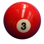 Single Number 3 Pool Ball