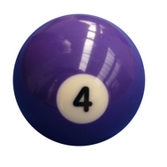 Single Number 4 Pool Ball