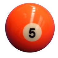 Single Number 5 Pool Ball