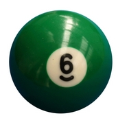 Single Number 6 Pool Ball