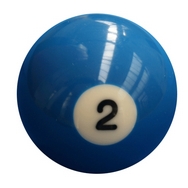 Single Number 2 Pool Ball